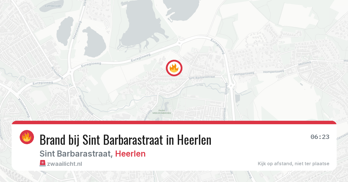 Brand bij Sint Barbarastraat in Heerlen — 9 jul 2026