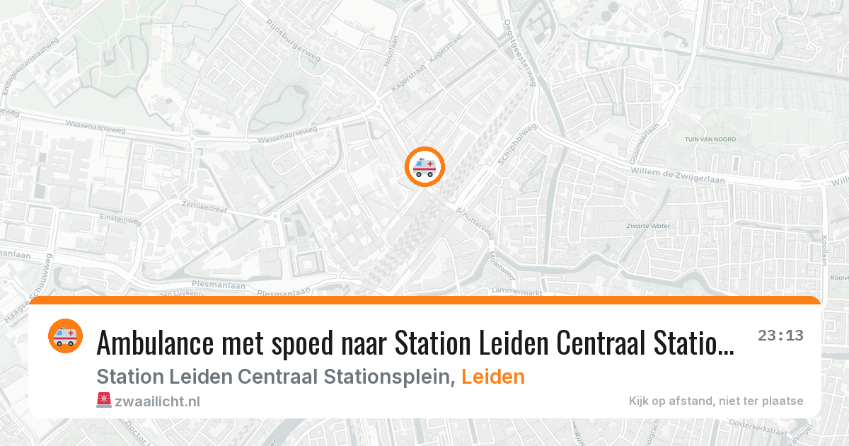 Ambulance met spoed naar Station Leiden Centraal Stationsplein in Leiden — 29 jan 2026