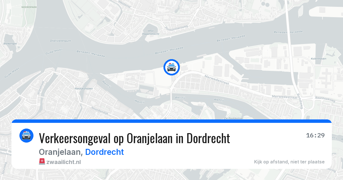 Verkeersongeval op Oranjelaan in Dordrecht — 16 mei 2026