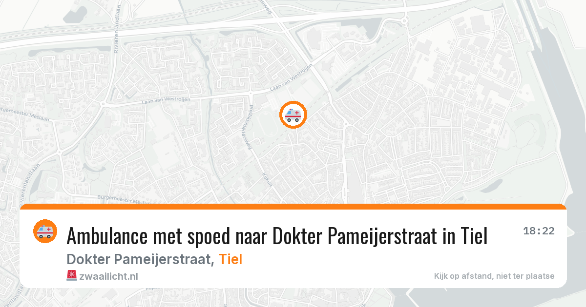 Ambulance met spoed naar Dokter Pameijerstraat in Tiel — 12 mei 2026