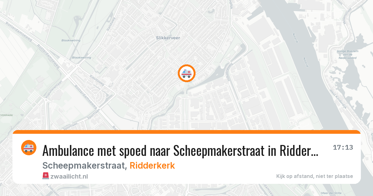 Ambulance met spoed naar Scheepmakerstraat in Ridderkerk — 31 mei 2026