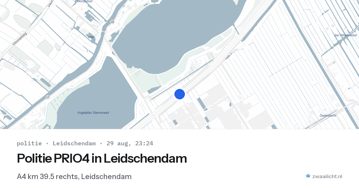 Politie PRIO4 in Leidschendam — 29 aug 2026 | 🚨 Zwaailicht.nl