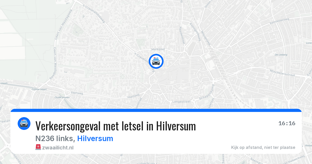 Verkeersongeval met letsel in Hilversum — 30 mrt 2026