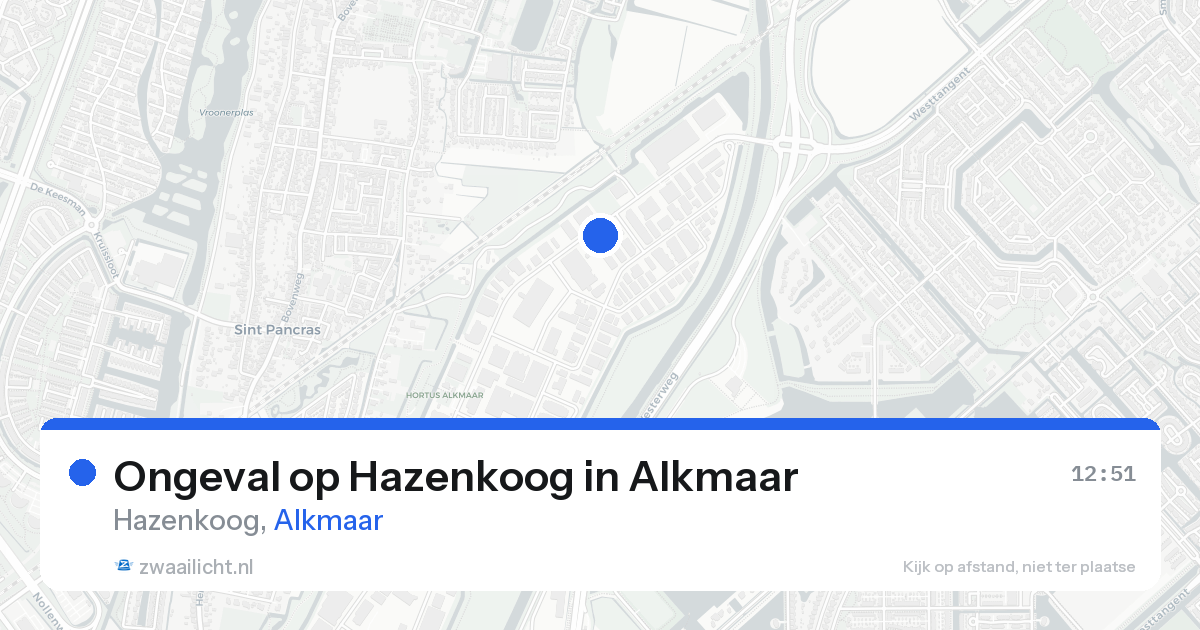 Ongeval op Hazenkoog in Alkmaar — 20 aug 2026