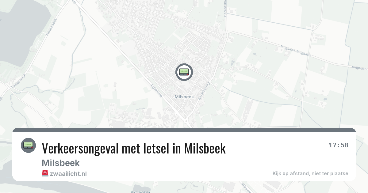 Verkeersongeval met letsel in Milsbeek — 21 apr 2026