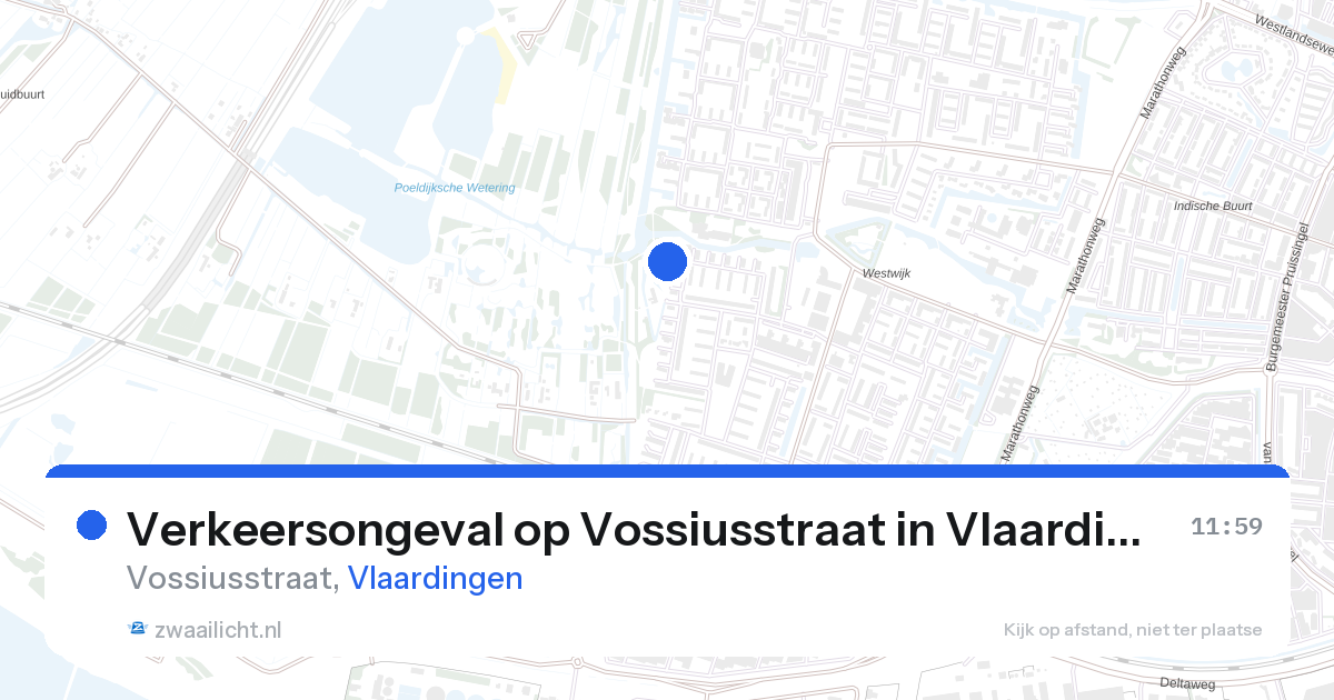 Verkeersongeval op Vossiusstraat in Vlaardingen — 1 mei 2026