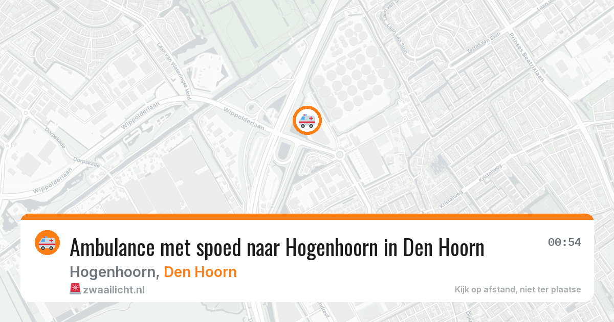 Ambulance met spoed naar Hogenhoorn in Den Hoorn — 26 apr 2026