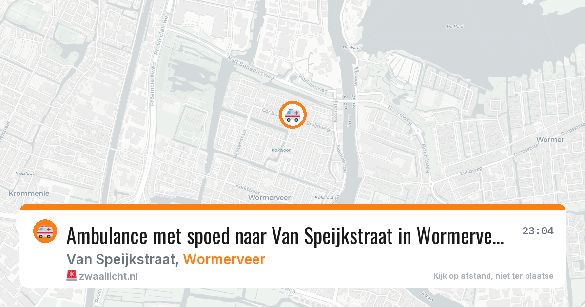 Ambulance met spoed naar Van Speijkstraat in Wormerveer — 21 jan 2026