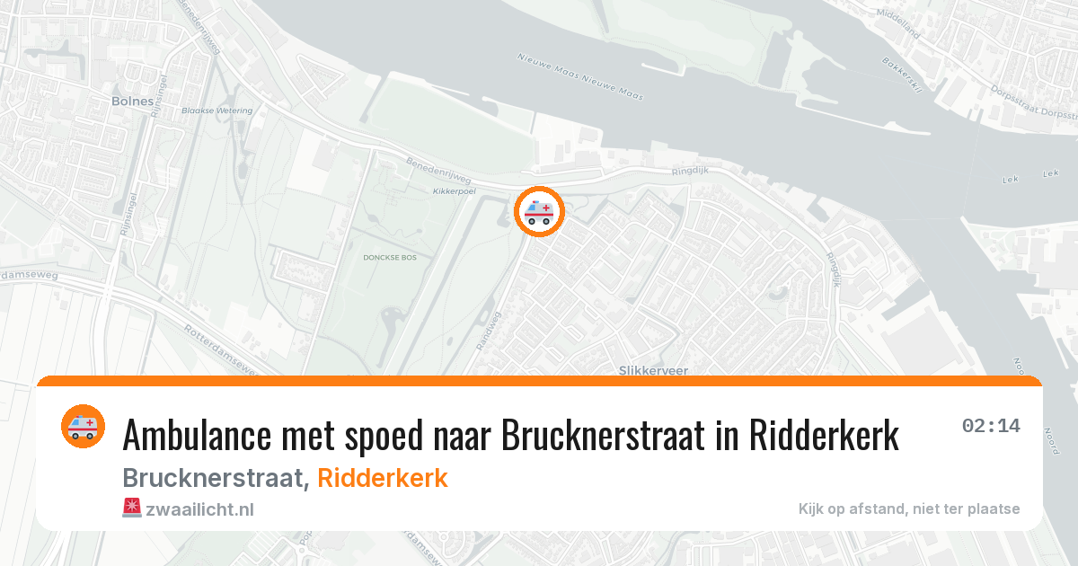 Ambulance met spoed naar Brucknerstraat in Ridderkerk — 30 mei 2026