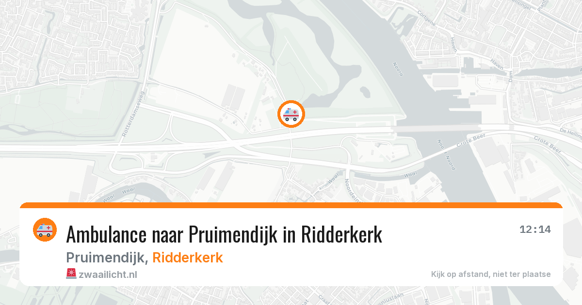 Ambulance naar Pruimendijk in Ridderkerk — 17 mrt 2026