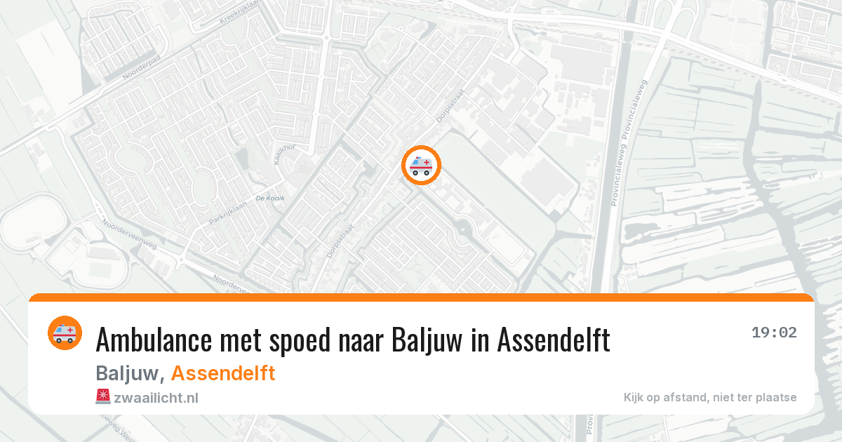 Ambulance met spoed naar Baljuw in Assendelft — 18 jan 2026