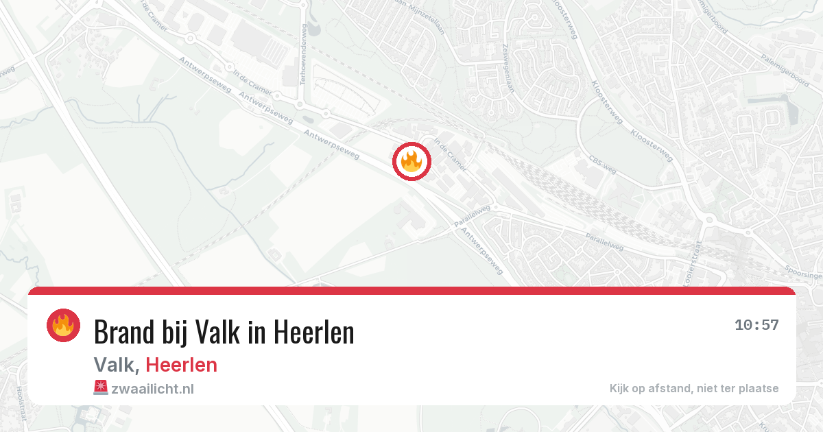 Brand bij Valk in Heerlen — 26 mrt 2026