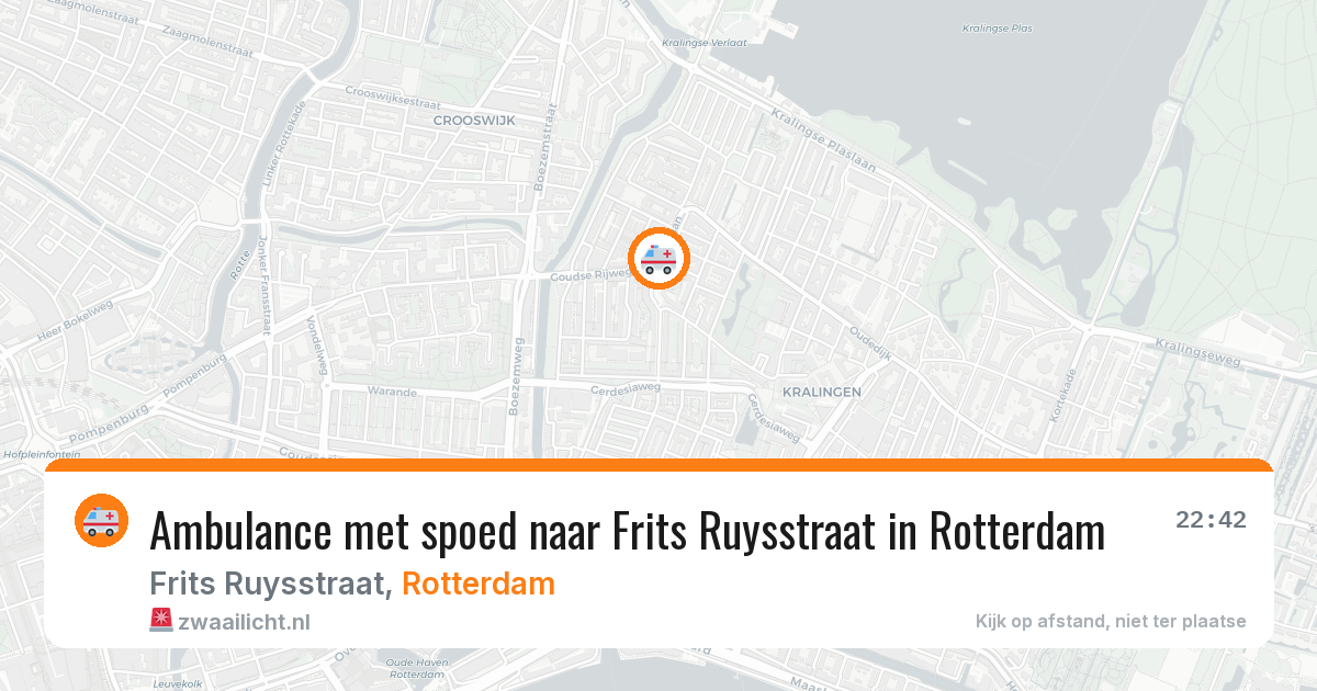 Ambulance met spoed naar Frits Ruysstraat in Rotterdam — 14 jul 2026