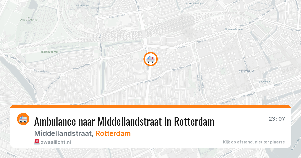 Ambulance naar Middellandstraat in Rotterdam — 28 mei 2026