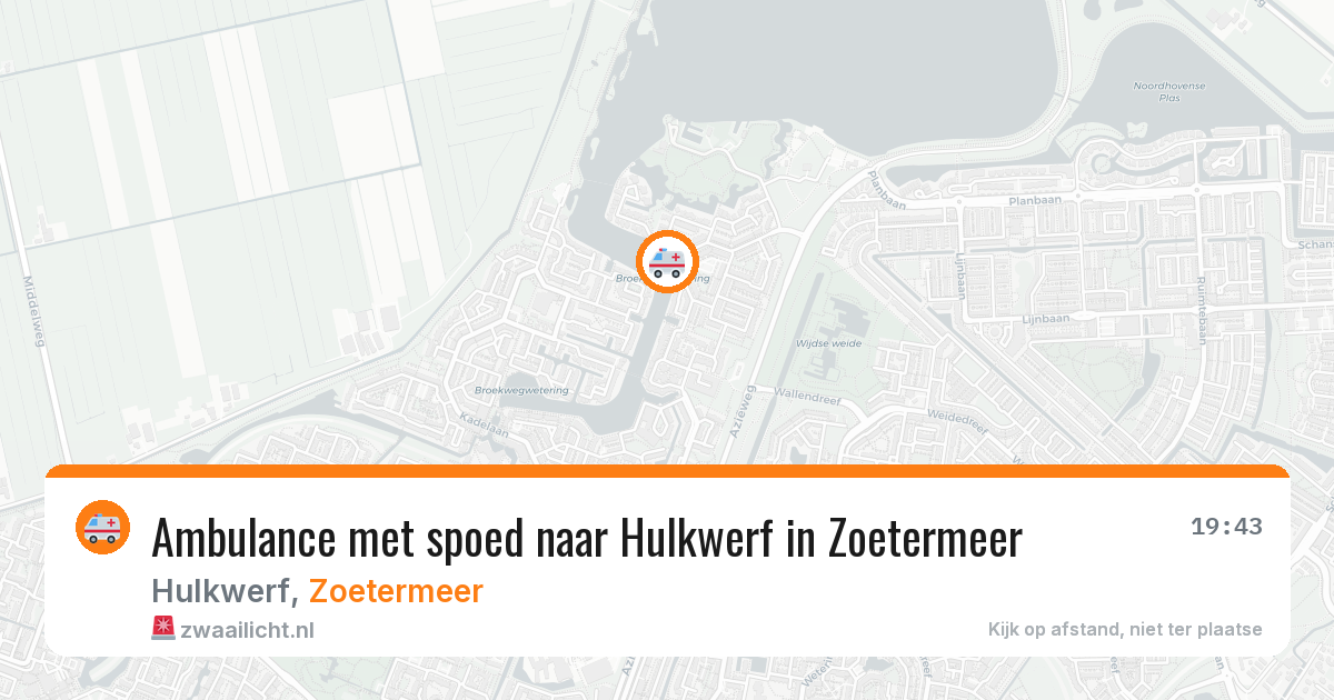 Ambulance met spoed naar Hulkwerf in Zoetermeer — 9 mei 2026