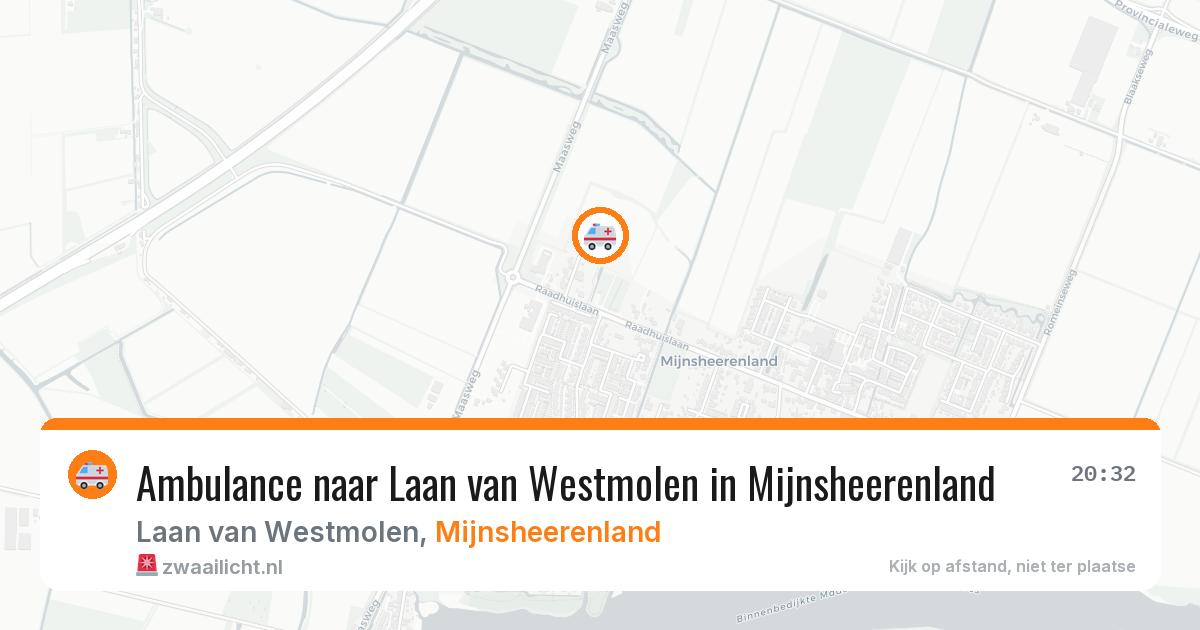 Ambulance naar Laan van Westmolen in Mijnsheerenland — 25 jul 2026