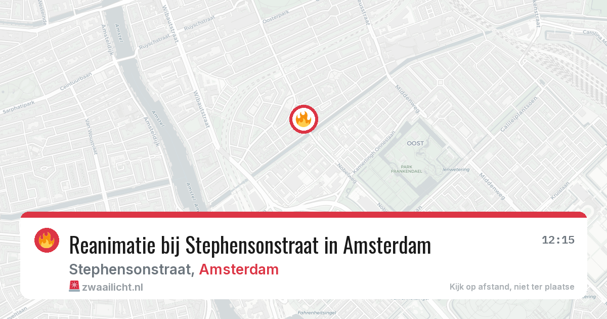 Reanimatie bij Stephensonstraat in Amsterdam — 30 mei 2026