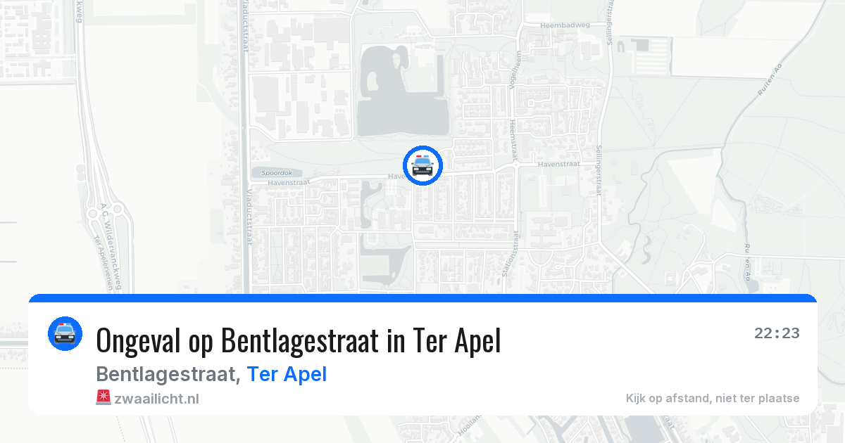 Ongeval op Bentlagestraat in Ter Apel — 22 jan 2026