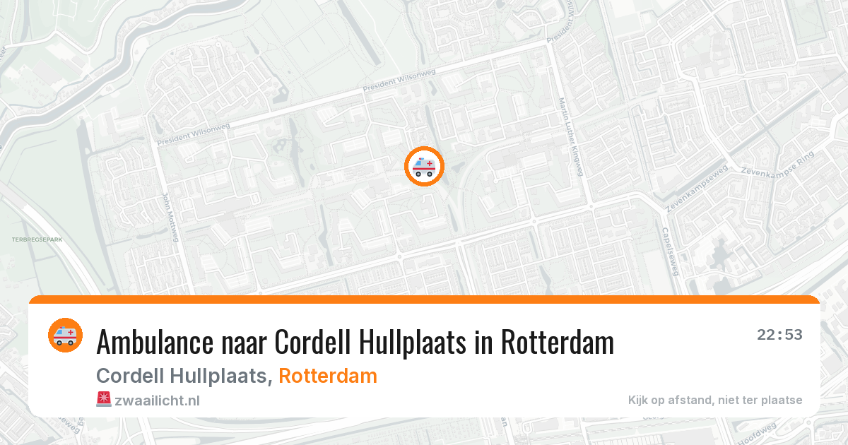 Ambulance naar Cordell Hullplaats in Rotterdam — 22 mei 2026