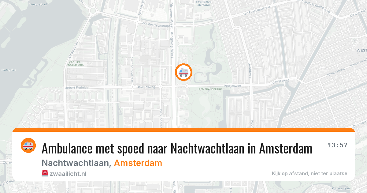 Ambulance met spoed naar Nachtwachtlaan in Amsterdam — 18 jul 2026