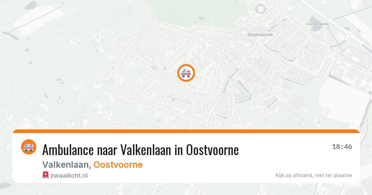 Ambulance naar Valkenlaan in Oostvoorne — 22 mrt 2026