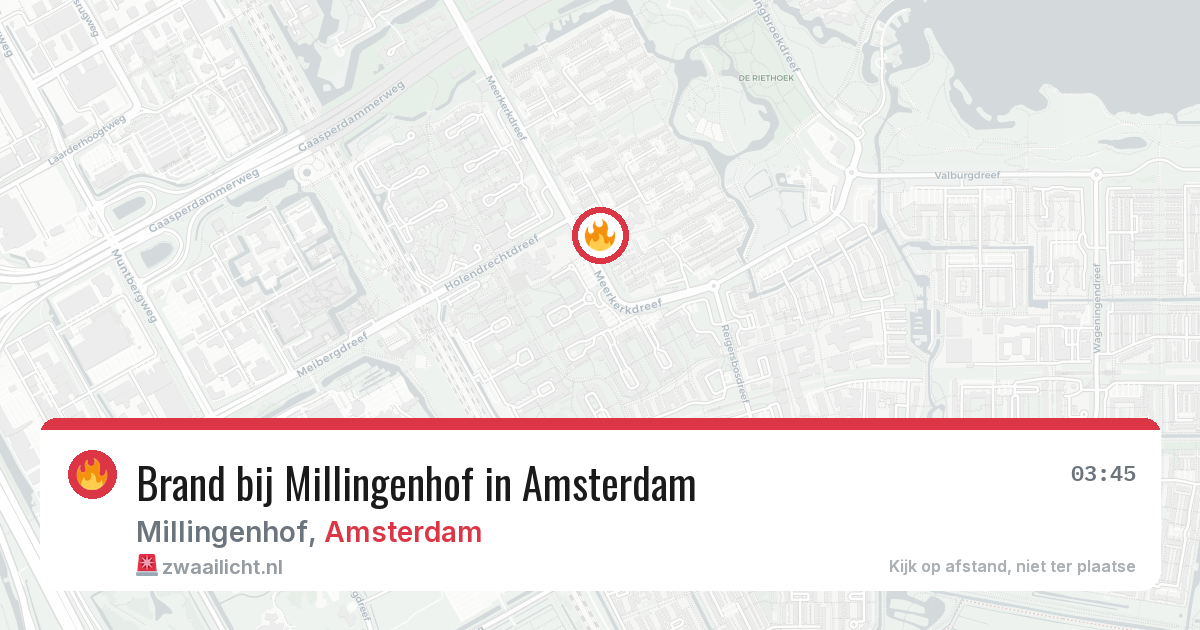 Brand bij Millingenhof in Amsterdam — 13 mei 2026