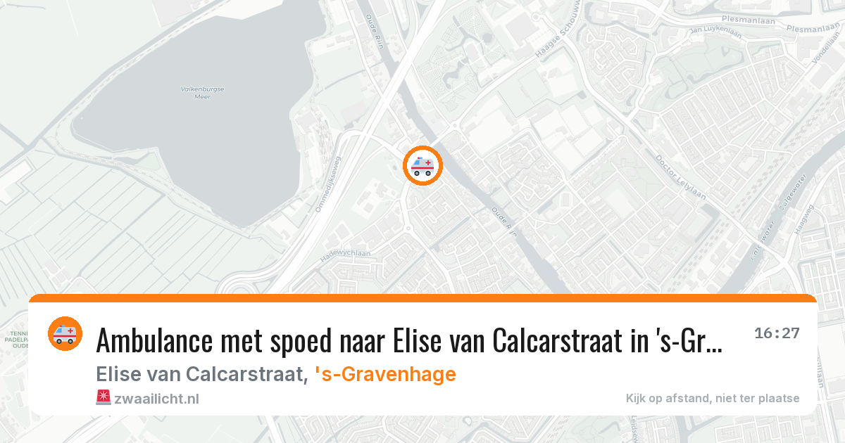 Ambulance met spoed naar Elise van Calcarstraat in 's-Gravenhage — 3 apr 2026