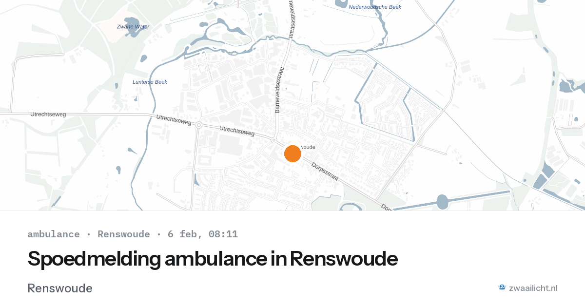 Spoedmelding ambulance in Renswoude — 6 feb 2026