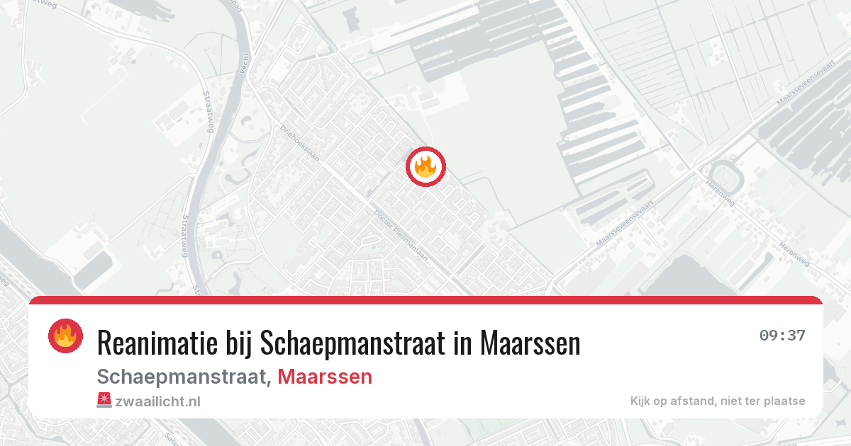 Reanimatie bij Schaepmanstraat in Maarssen — 13 jun 2026