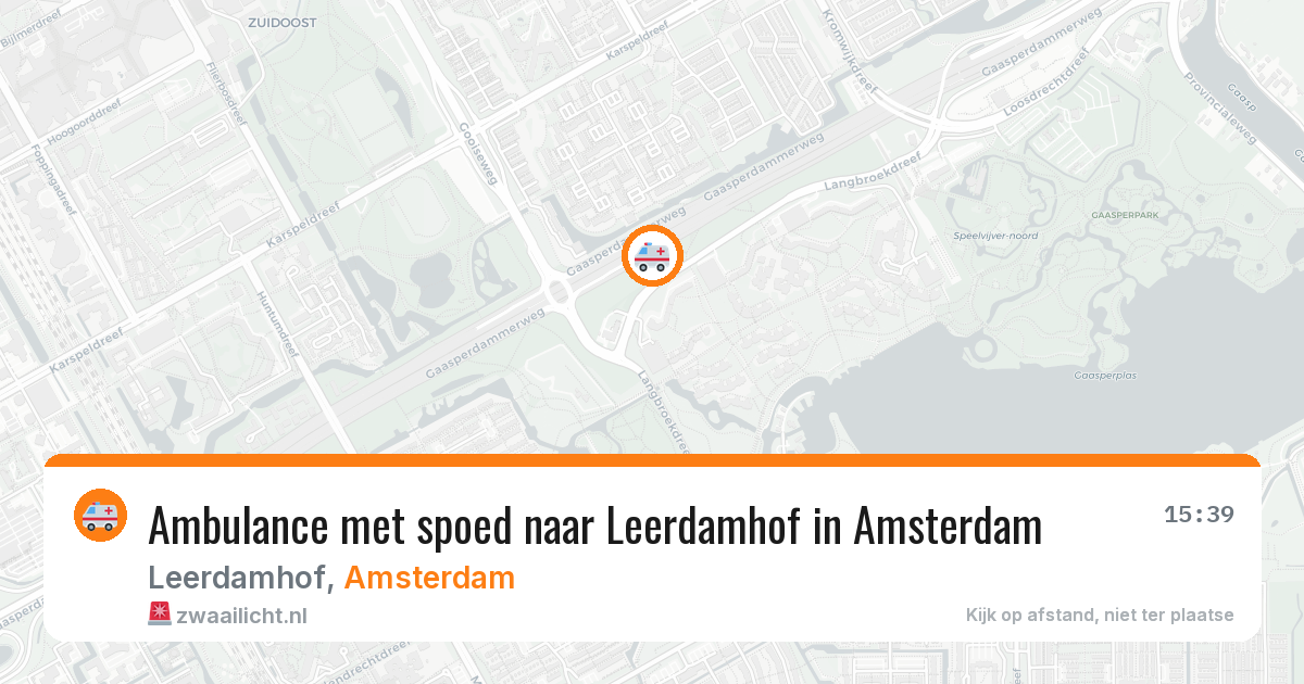 Ambulance met spoed naar Leerdamhof in Amsterdam — 29 jan 2026
