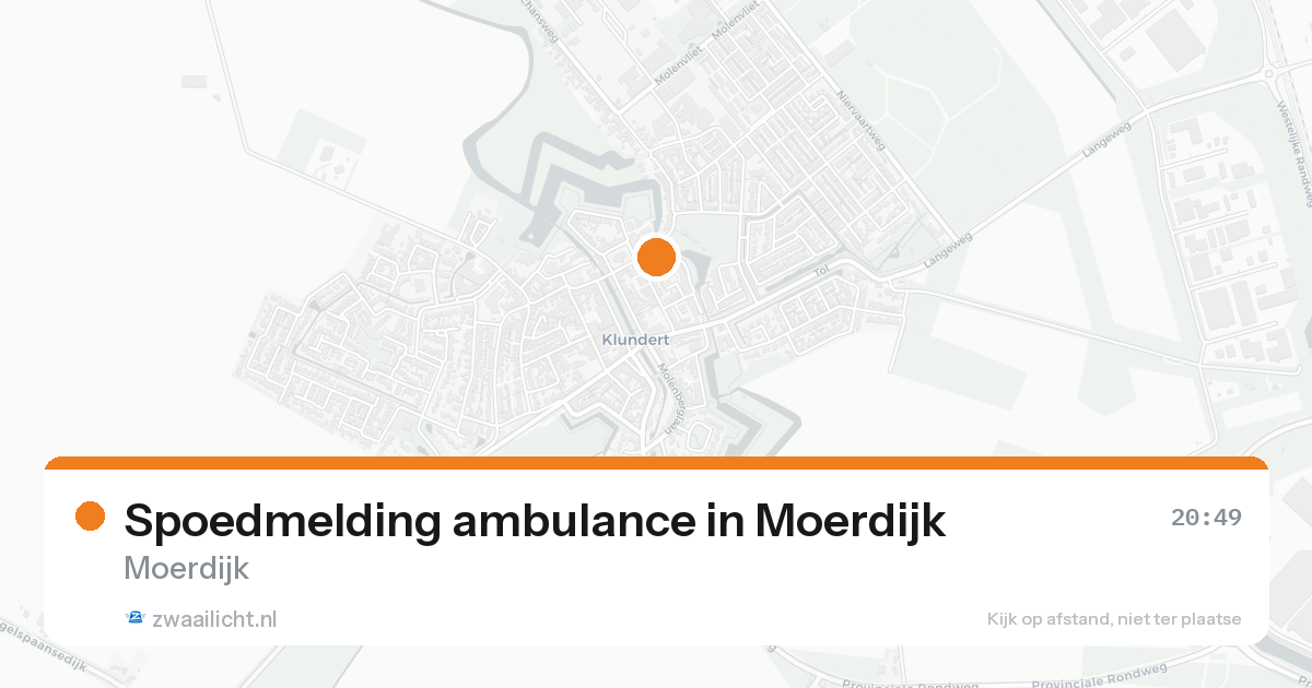 Spoedmelding ambulance in Moerdijk — 17 aug 2026