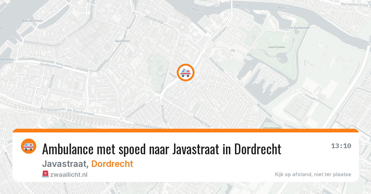 Ambulance met spoed naar Javastraat in Dordrecht — 15 apr 2026