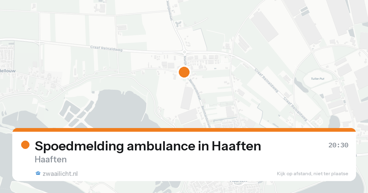 Spoedmelding ambulance in Haaften — 19 aug 2026
