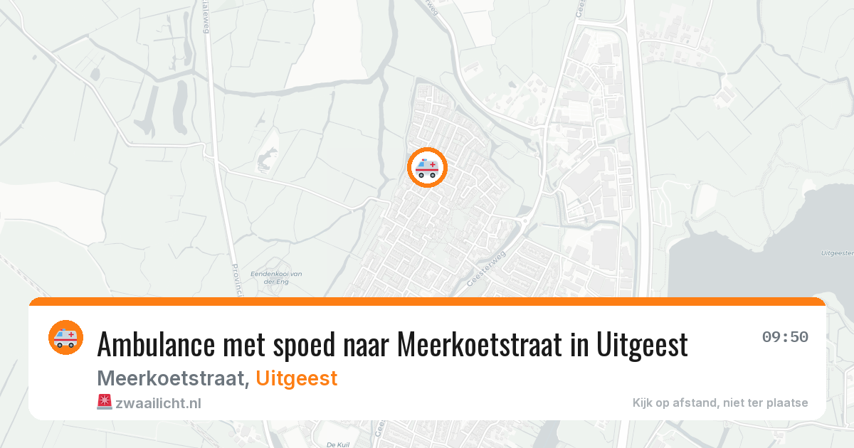 Ambulance met spoed naar Meerkoetstraat in Uitgeest — 2 jul 2026
