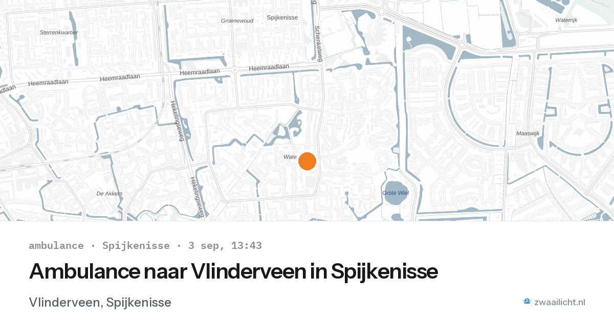 Ambulance naar Vlinderveen in Spijkenisse — 3 sep 2026