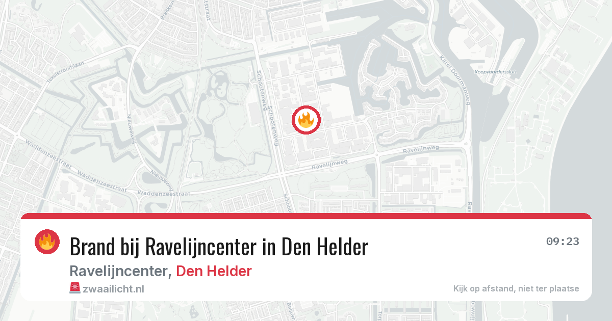Brand bij Ravelijncenter in Den Helder — 5 apr 2026