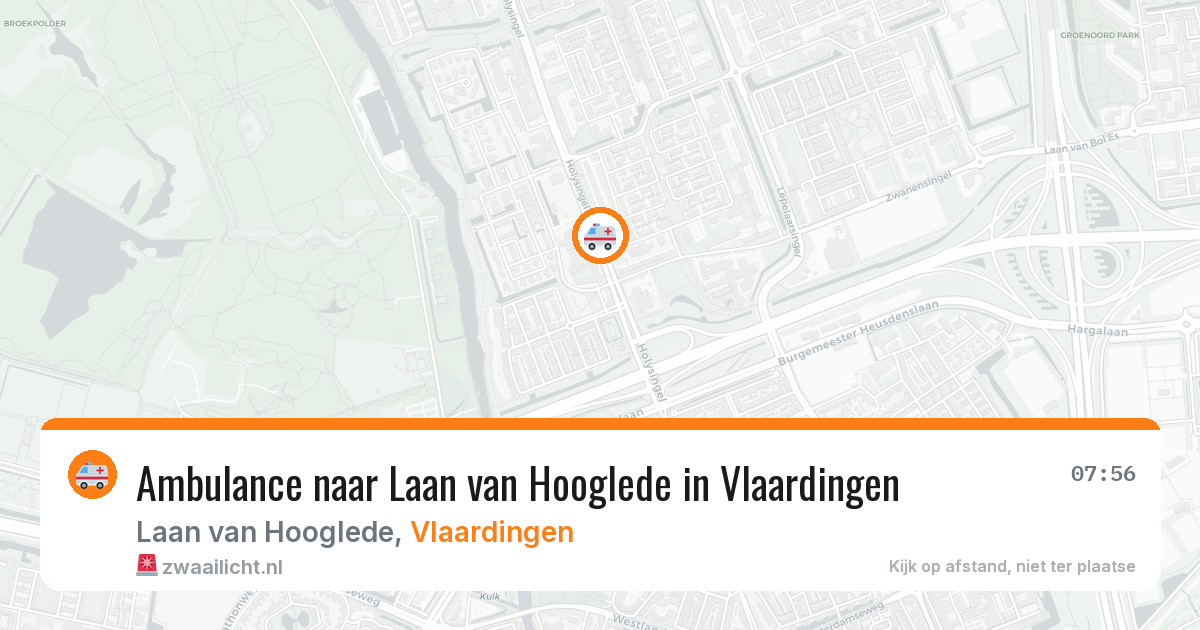 Ambulance naar Laan van Hooglede in Vlaardingen — 4 aug 2026