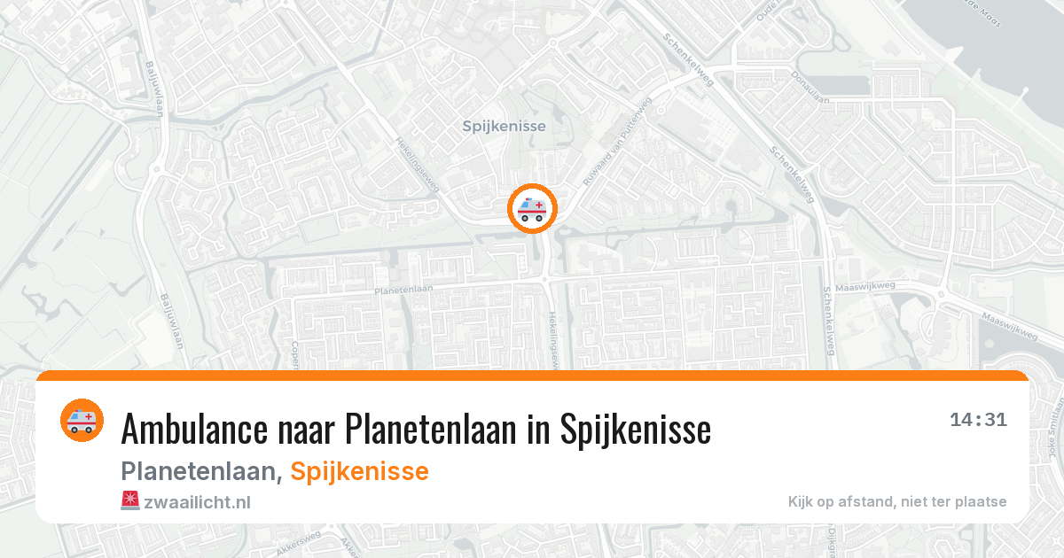 Ambulance naar Planetenlaan in Spijkenisse — 3 aug 2026