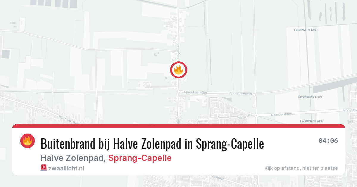 Buitenbrand bij Halve Zolenpad in Sprang-Capelle — 13 jul 2026