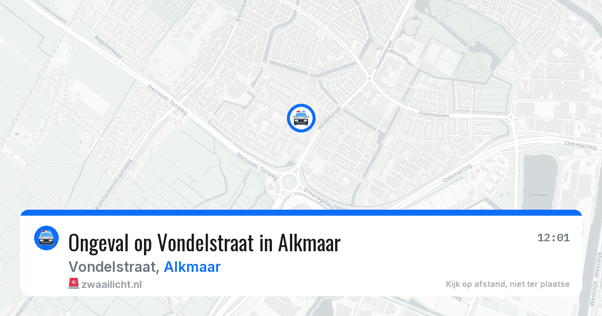 Ongeval op Vondelstraat in Alkmaar — 30 jun 2026