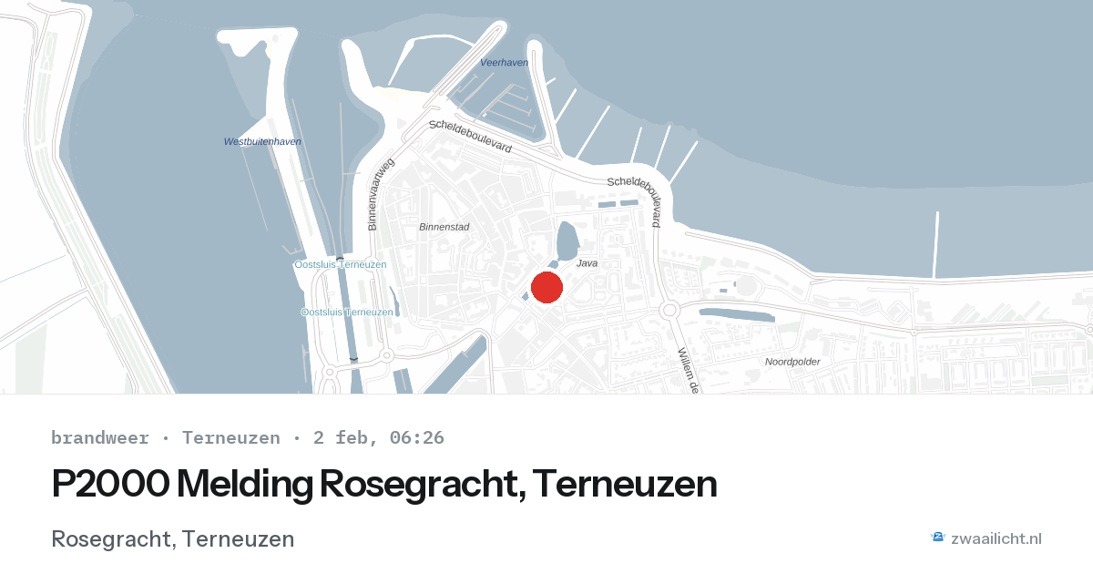 P2000 Melding Rosegracht, Terneuzen — 2 feb 2026