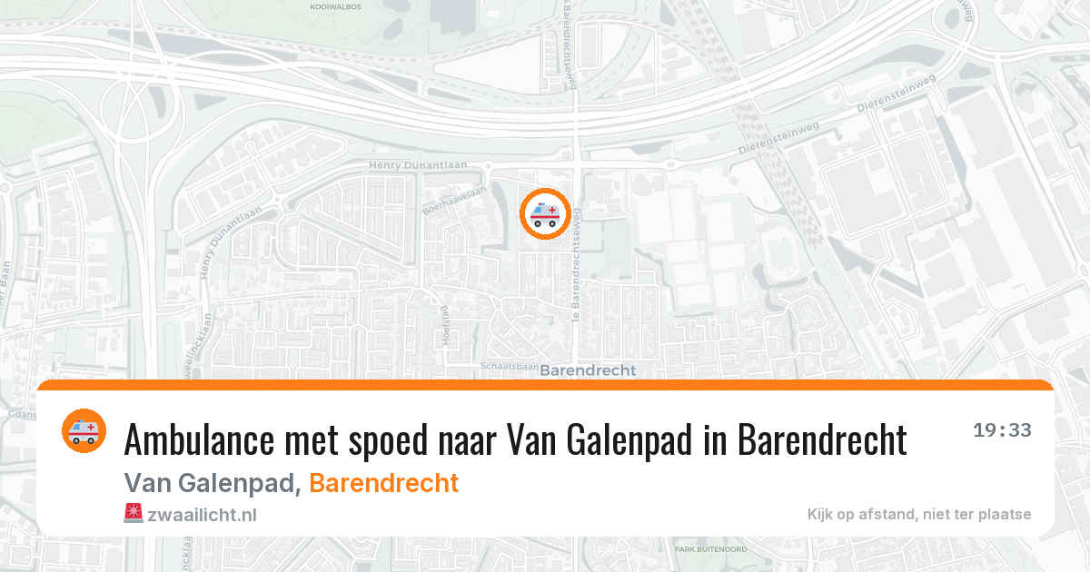 Ambulance met spoed naar Van Galenpad in Barendrecht — 3 aug 2026