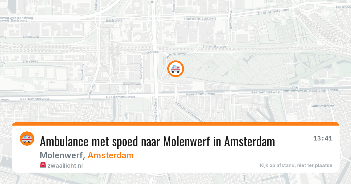 Ambulance met spoed naar Molenwerf in Amsterdam — 24 mrt 2026