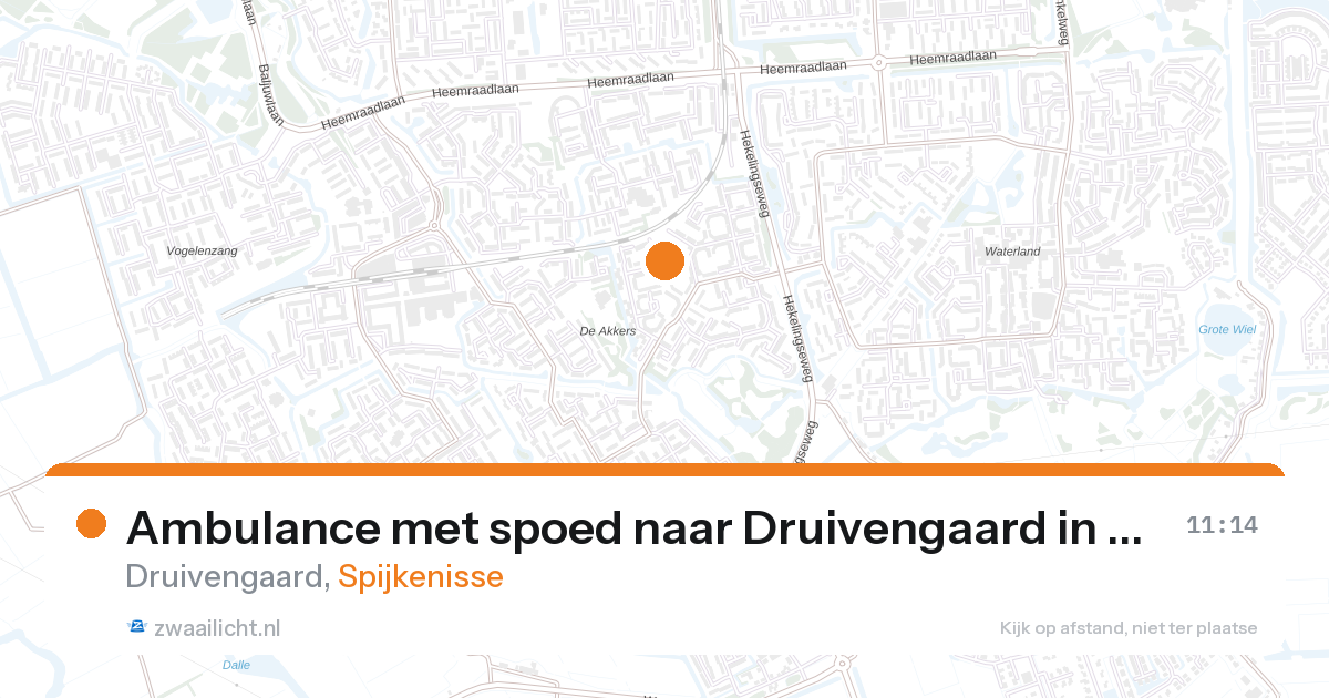 Ambulance met spoed naar Druivengaard in Spijkenisse — 20 jul 2026