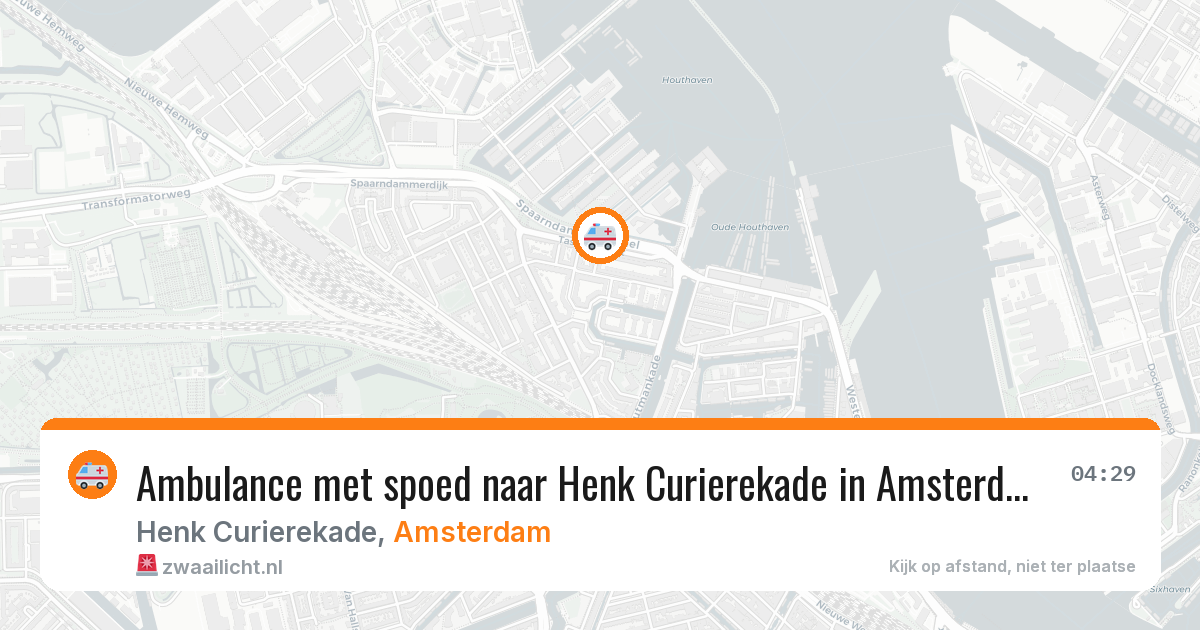 Ambulance met spoed naar Henk Curierekade in Amsterdam — 24 jul 2026