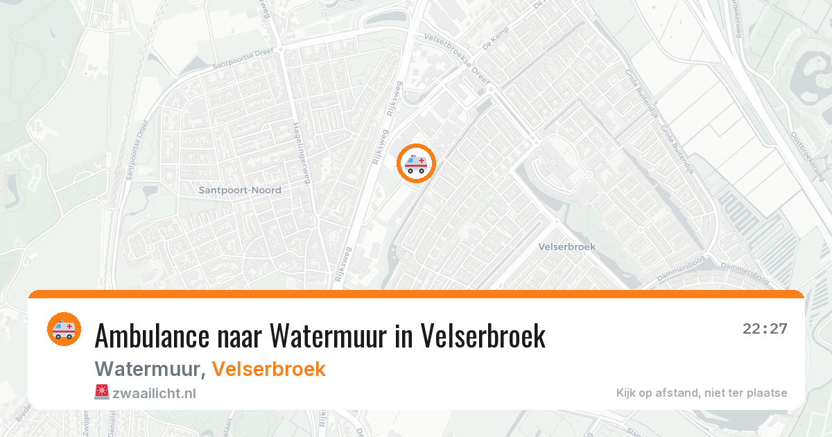 Ambulance naar Watermuur in Velserbroek — 29 mei 2026