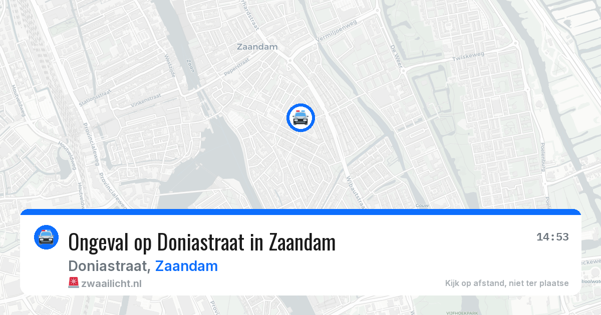Ongeval op Doniastraat in Zaandam — 29 jun 2026
