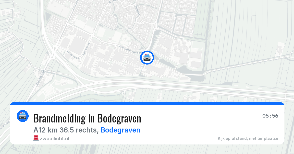 Brandmelding in Bodegraven — 29 mrt 2026