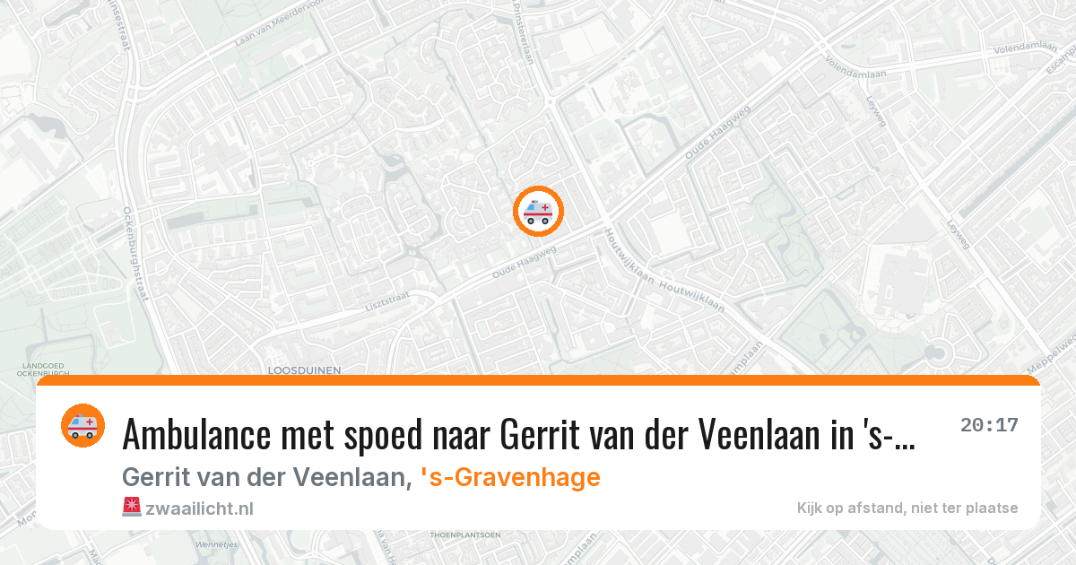 Ambulance met spoed naar Gerrit van der Veenlaan in 's-Gravenhage — 16 jun 2026