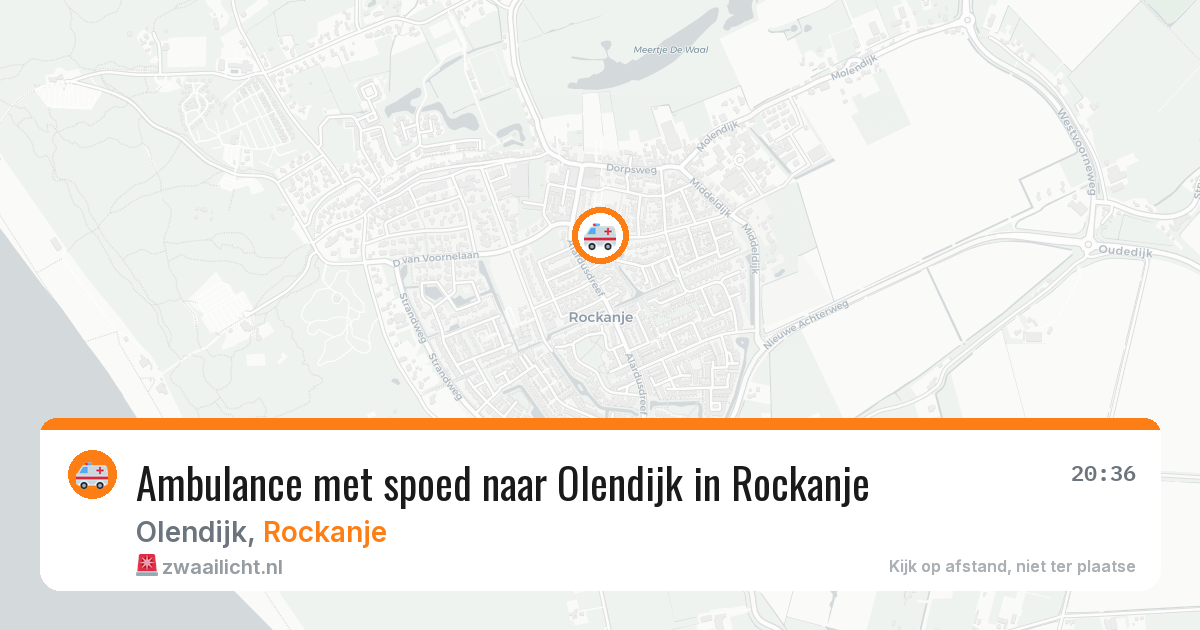 Ambulance met spoed naar Olendijk in Rockanje — 7 jul 2026